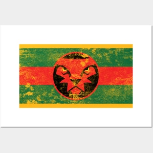 Wakanda flag 4 Posters and Art